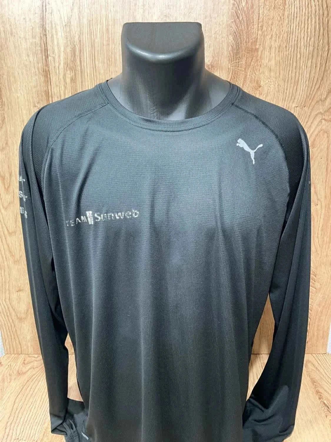T-shirt team sunweb Puma homme  L 100% polyester noir et blanc – photo 4